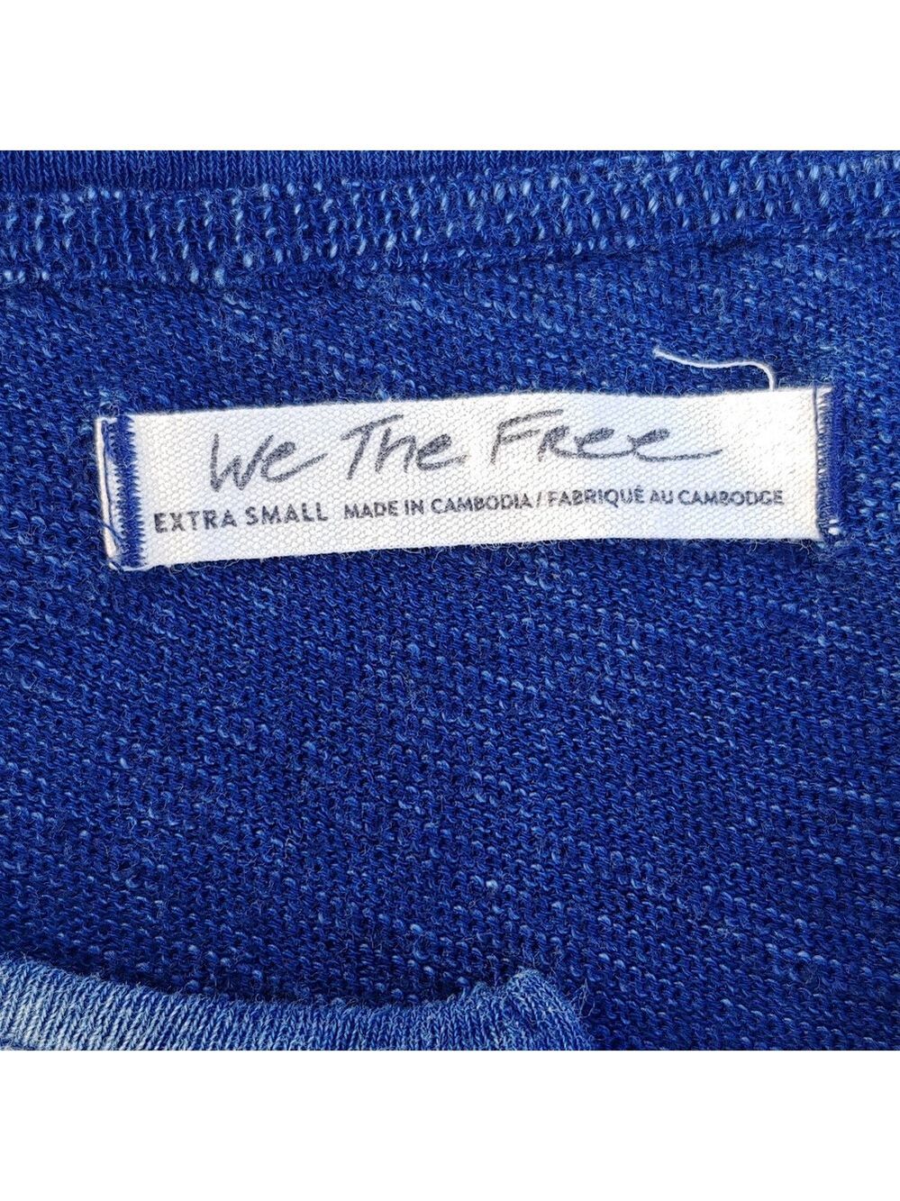 Free People Oversize Sleeveless Denim Color Knit Top by We The Free line XS - Picture 11 of 13